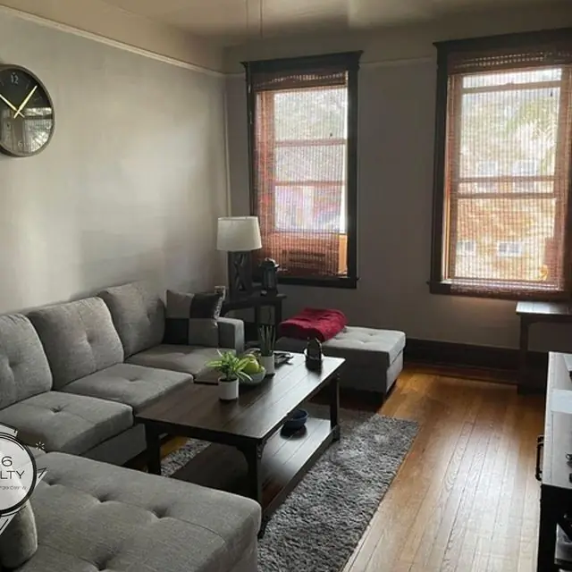 2301 N. Leavitt St.: Before · living room